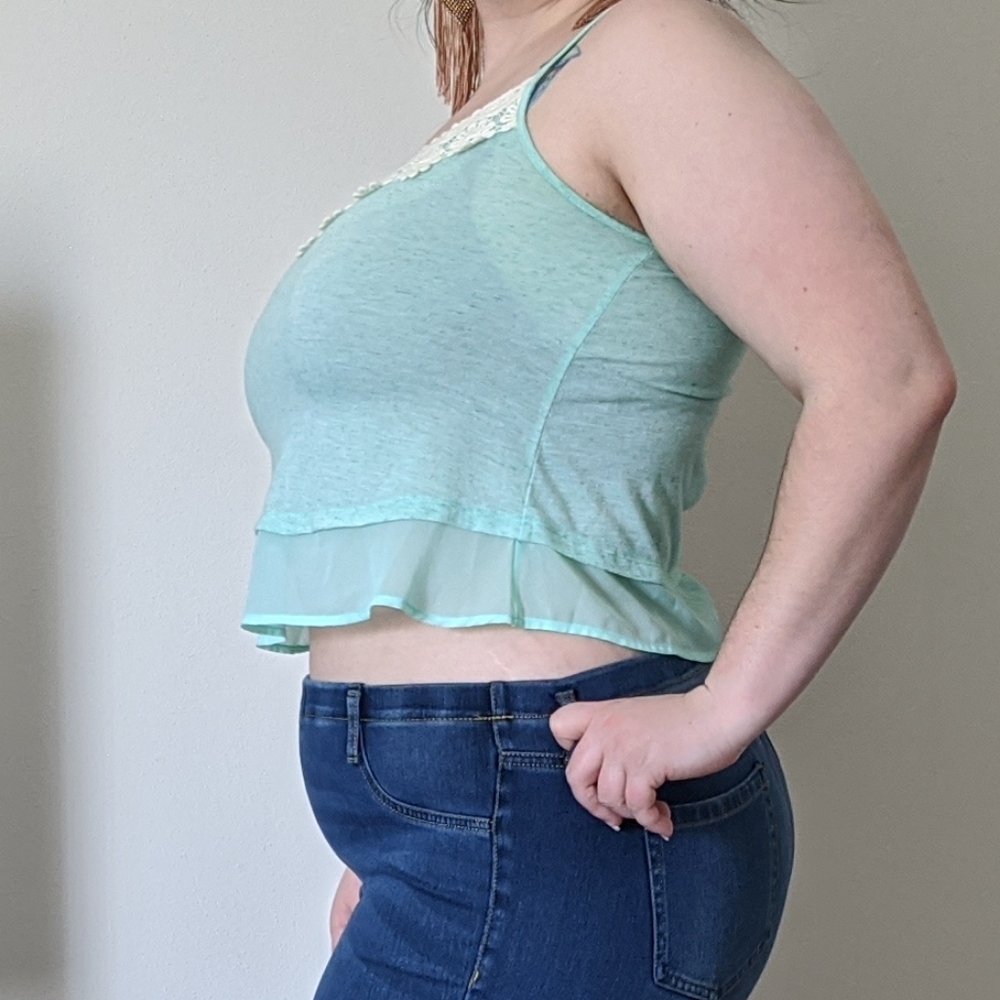 Mint Babydoll Top